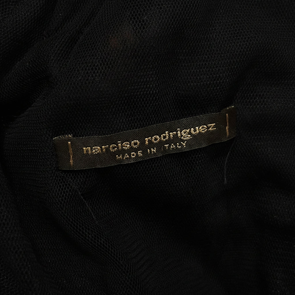 Narciso Rodriguez black beaded dress, size M