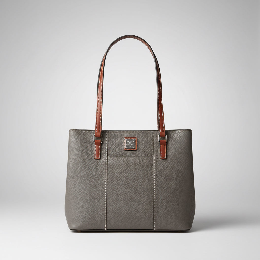 Dooney & Bourke dark taupe leather small Lexington bag
