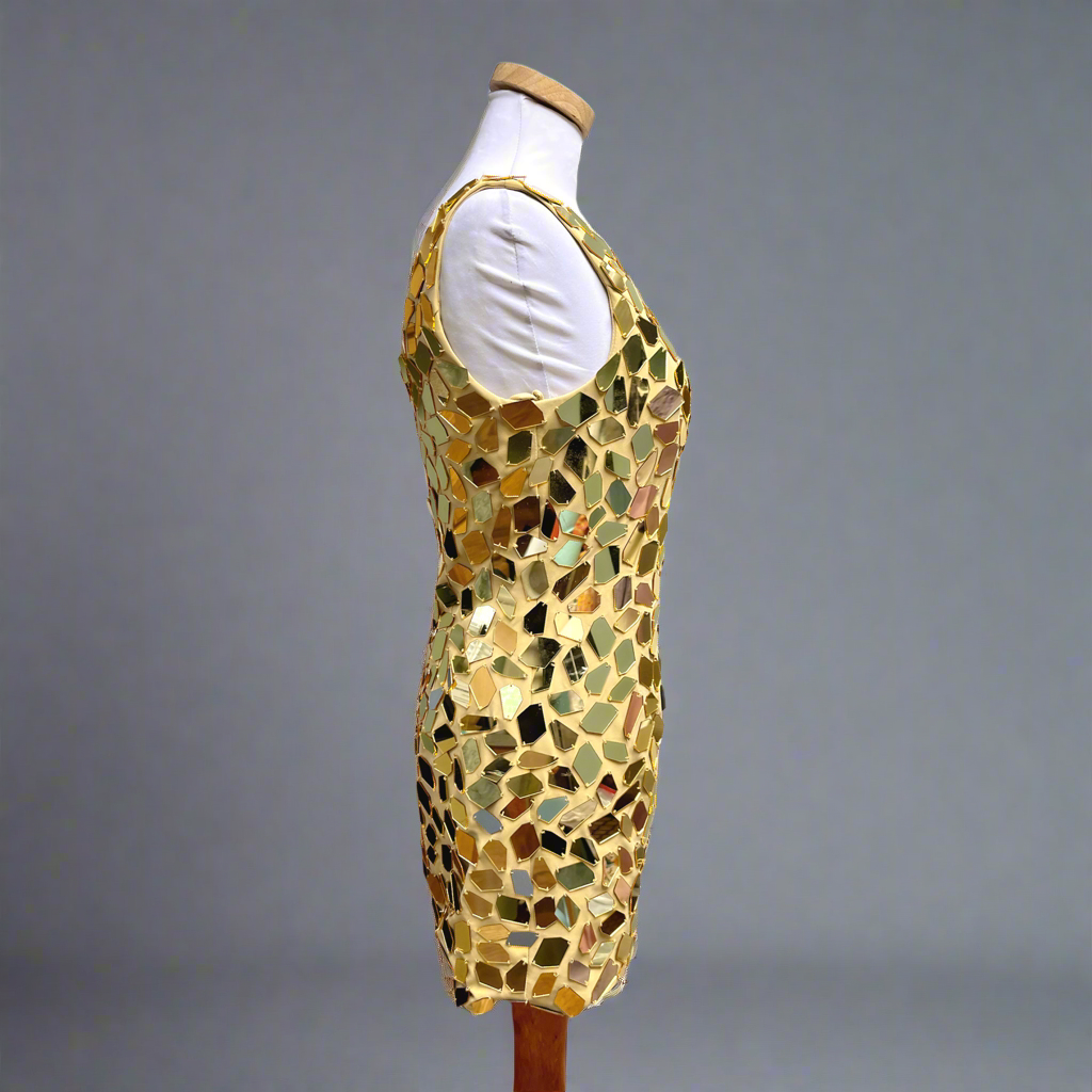 Gold mirrored dress, size S/M