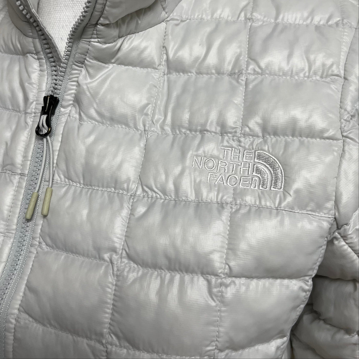 The North Face white ThermoBall Parka, size S