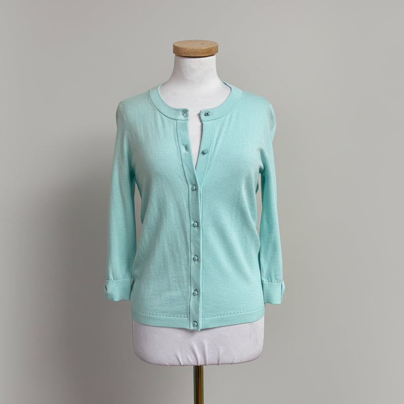 Kate Spade aqua Somerset cardigan, size S, NEW WITH TAGS!