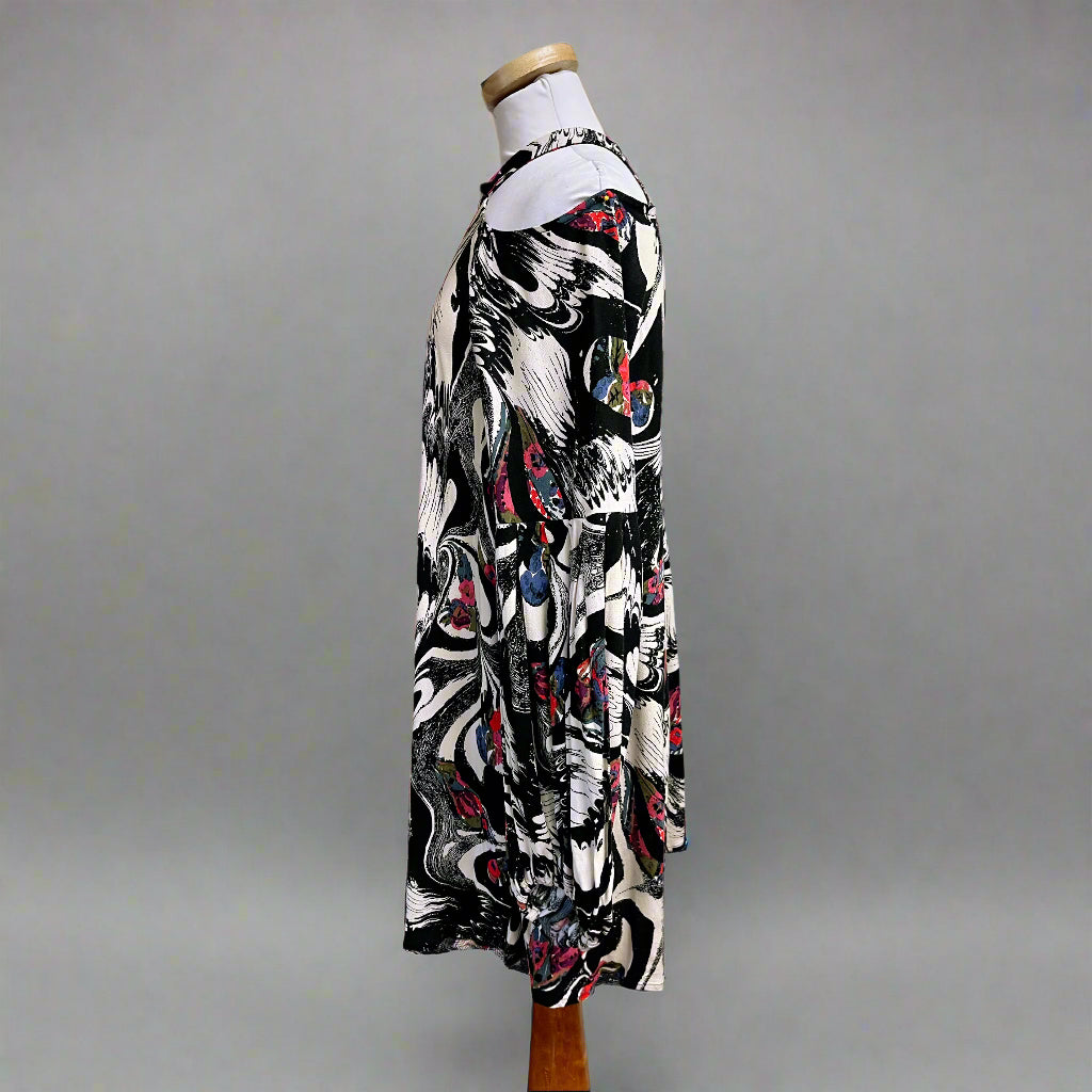 Free People black print dress, size S