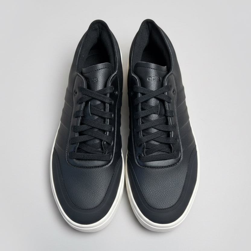 Adidas black leather Court Revival sneakers, size 8.5, NEW IN BOX!