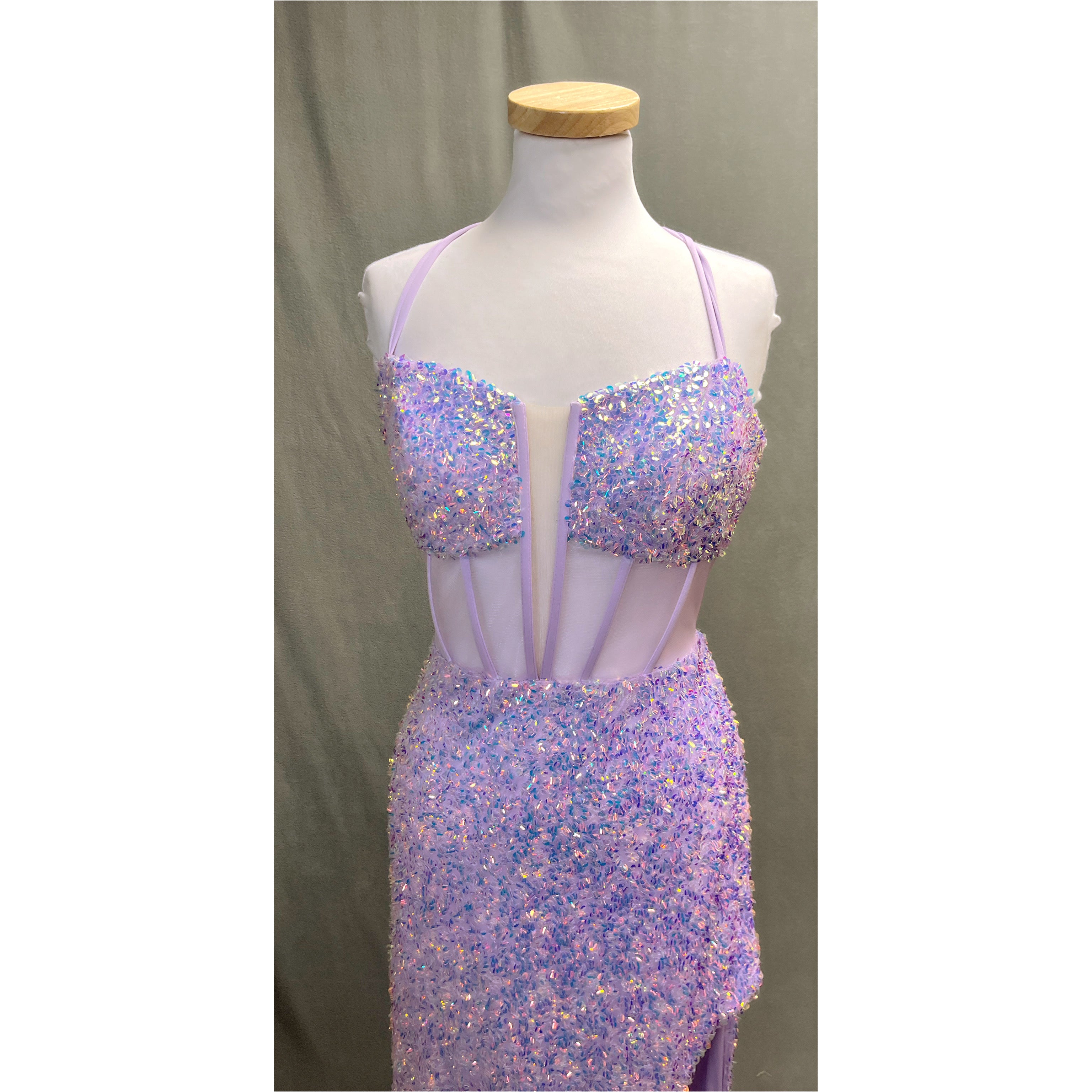 Alyce Paris lavender sequin dress, sizes 2 & 8, NEW WITH TAGS!