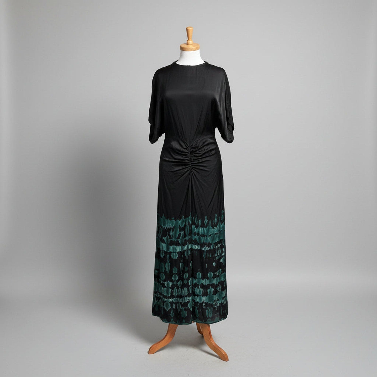 YFB black and evergreen tie dye dress, size S
