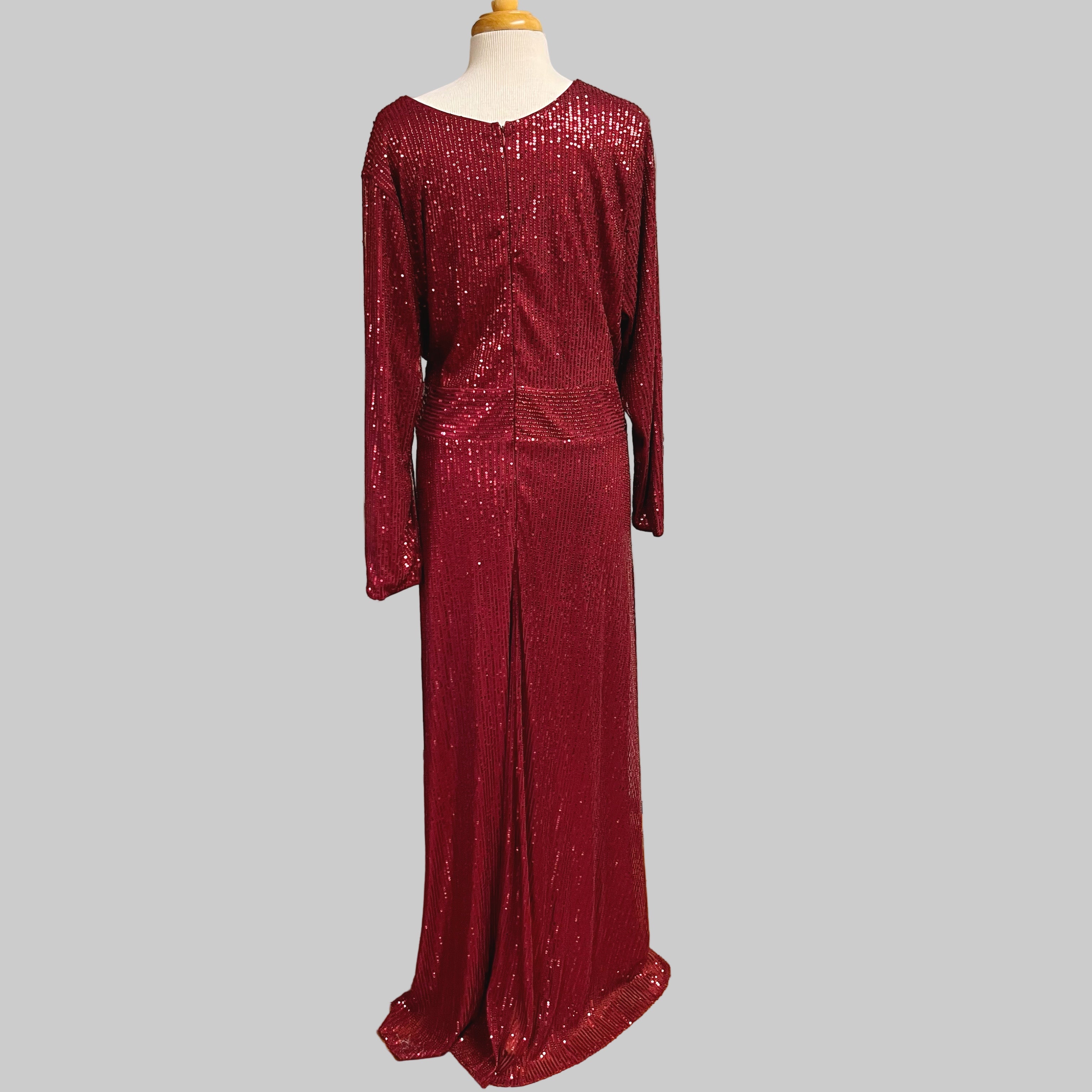 Brick red sequin dress, size 4X