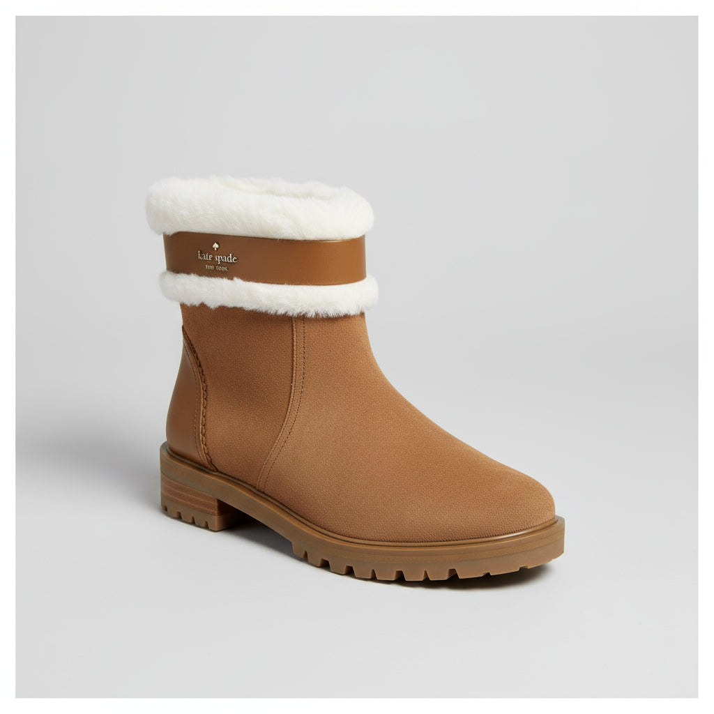 Kate Spade chestnut suede Bailee Winter boots, size 8.5, NEW IN BOX!