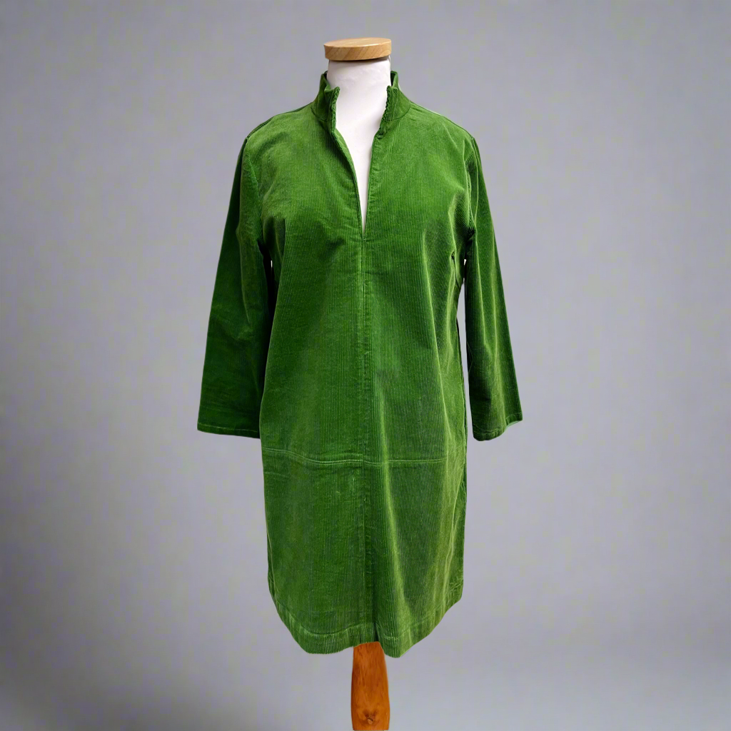 Tuckernuck green corduroy Clifton dress, size M