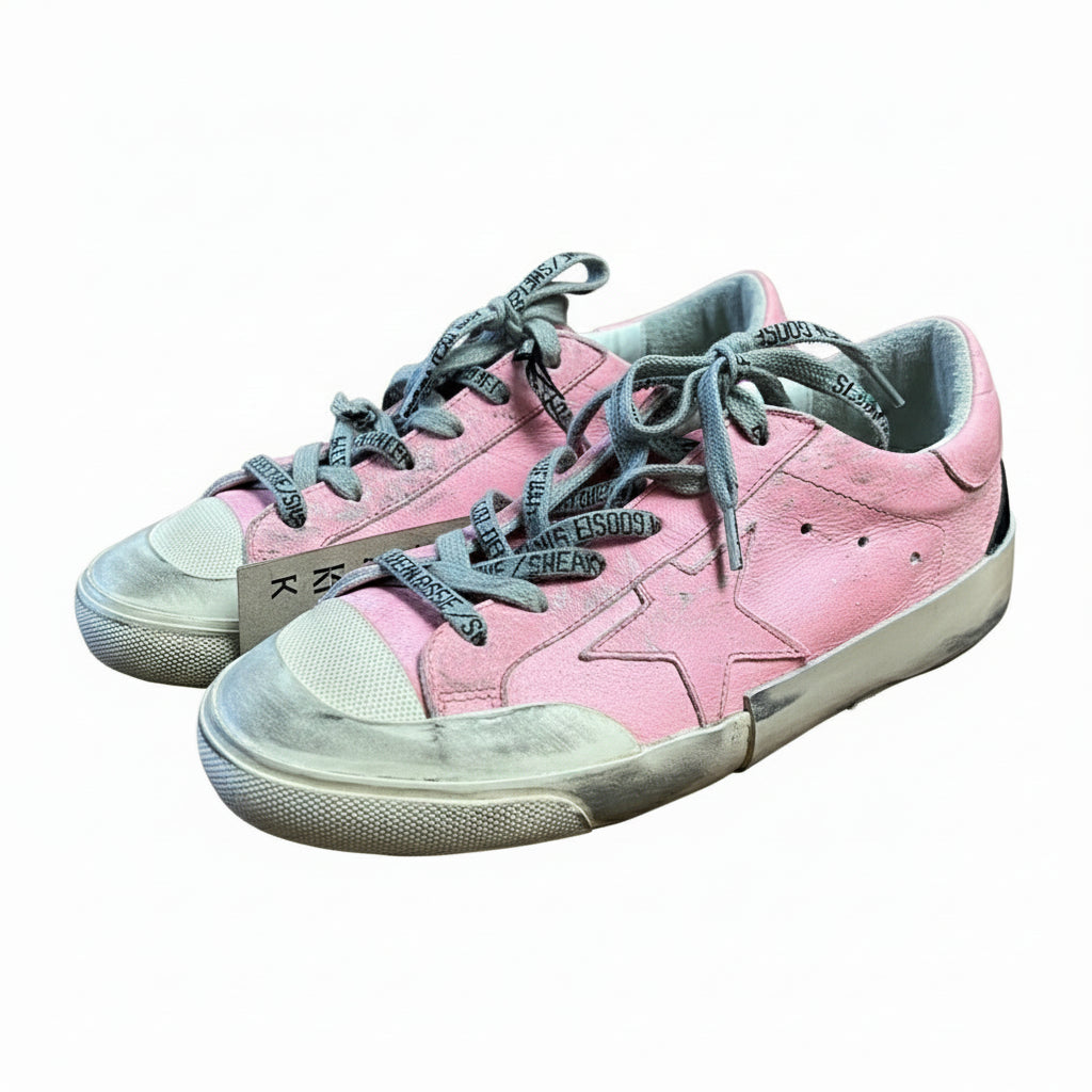 Golden Goose pink Super Star sneakers, size 37, US 7, NEW WITH TAGS!