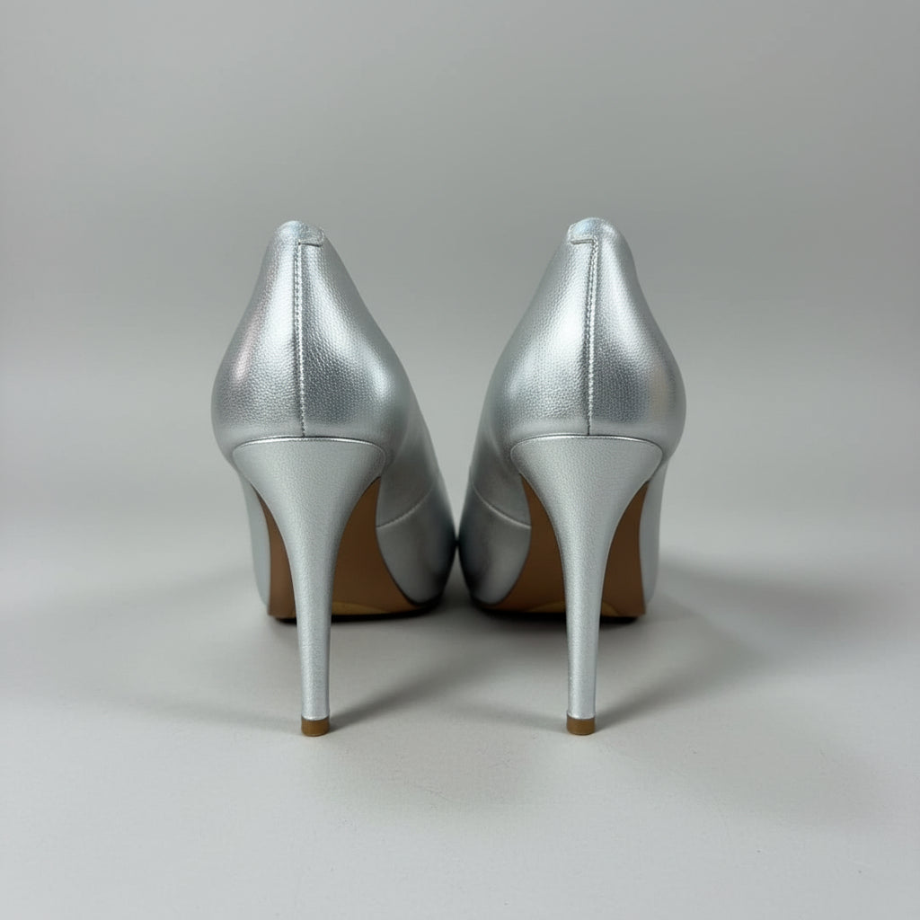 Nine West silver Camya shoes, size 6.5, NEW IN BOX!