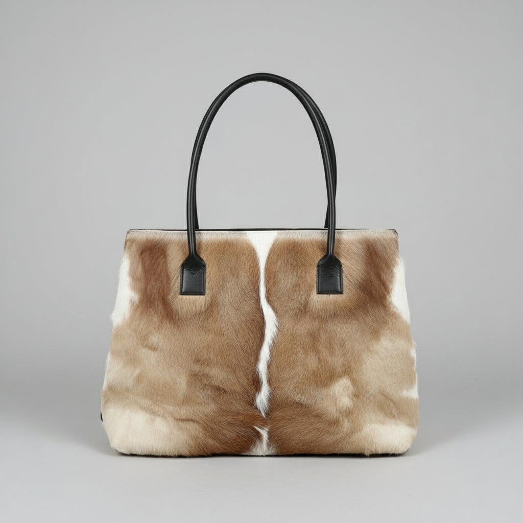 FSP Originals tan animal fur tote