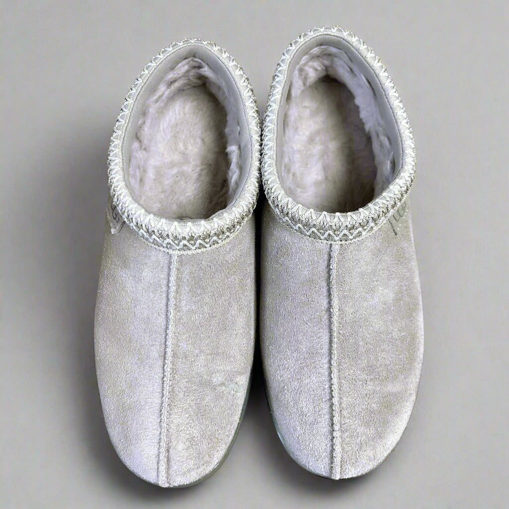 UGG gray Tasman Clear clogs, size 9