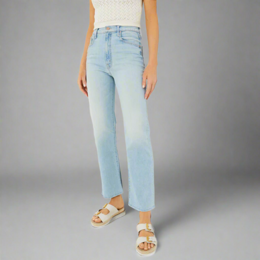Mother faded Rambler Zip Flood jeans in Cherie Cherie, size 25