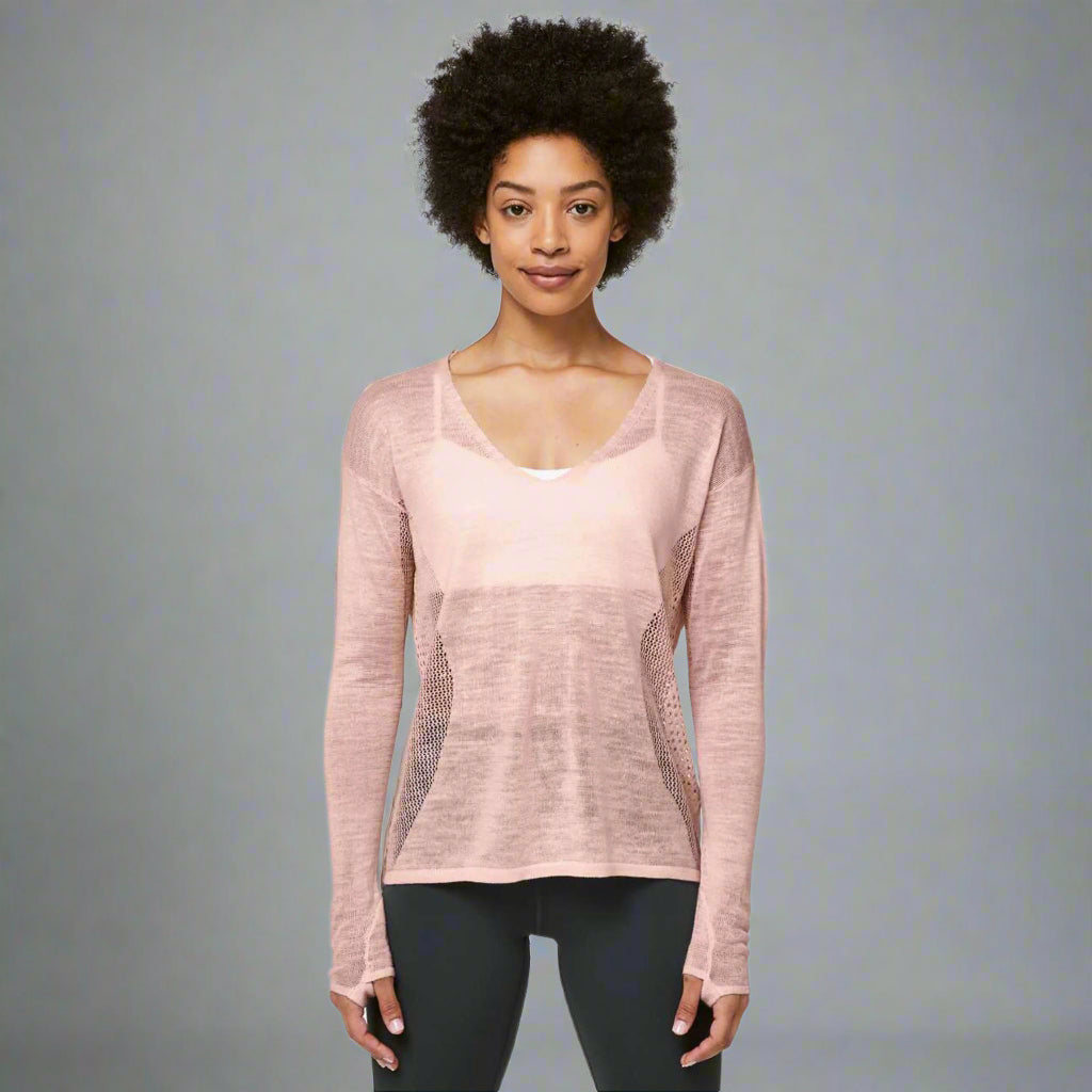 lululemon blush pink Still Movement sweater, size S