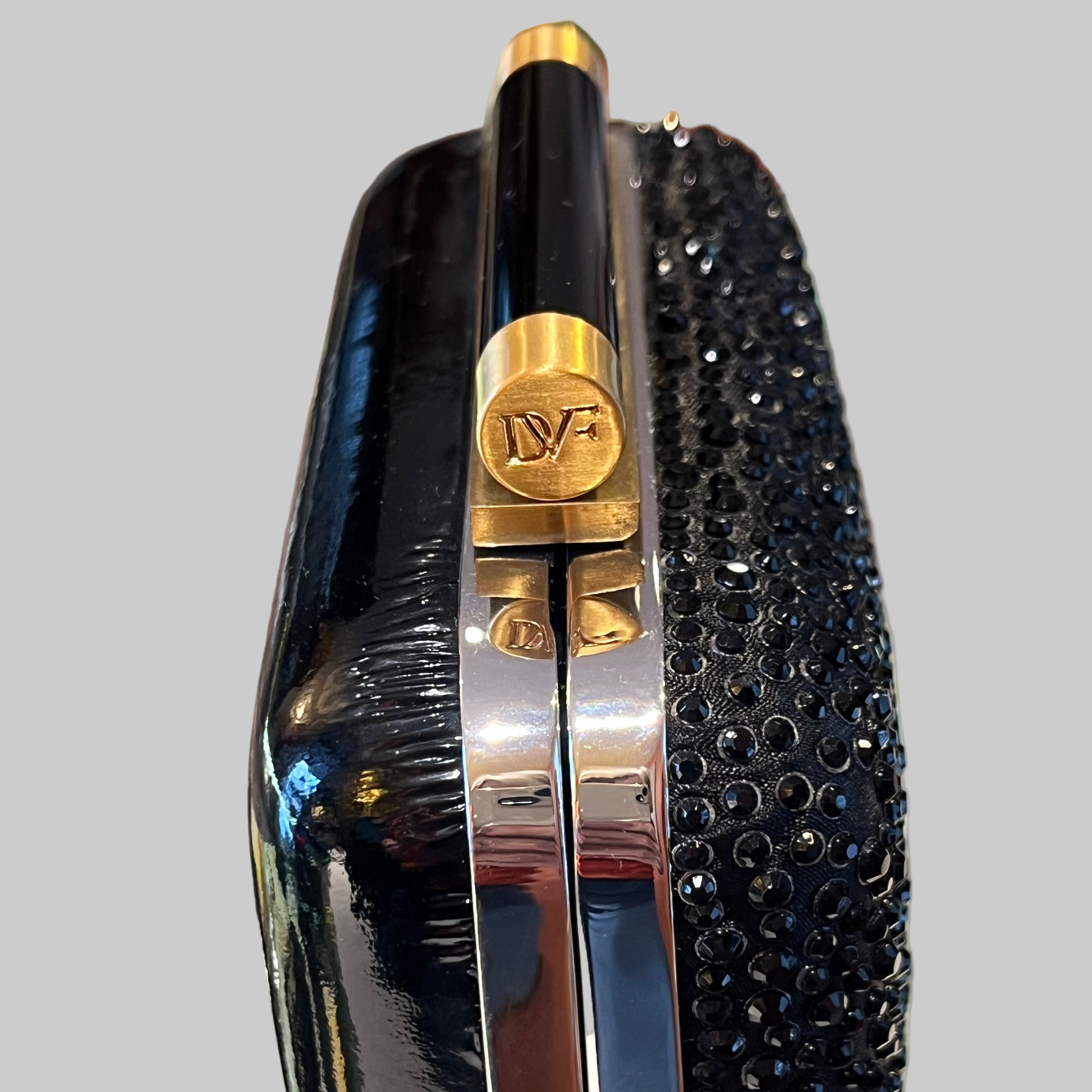 Diane von Furstenberg black beaded bag
