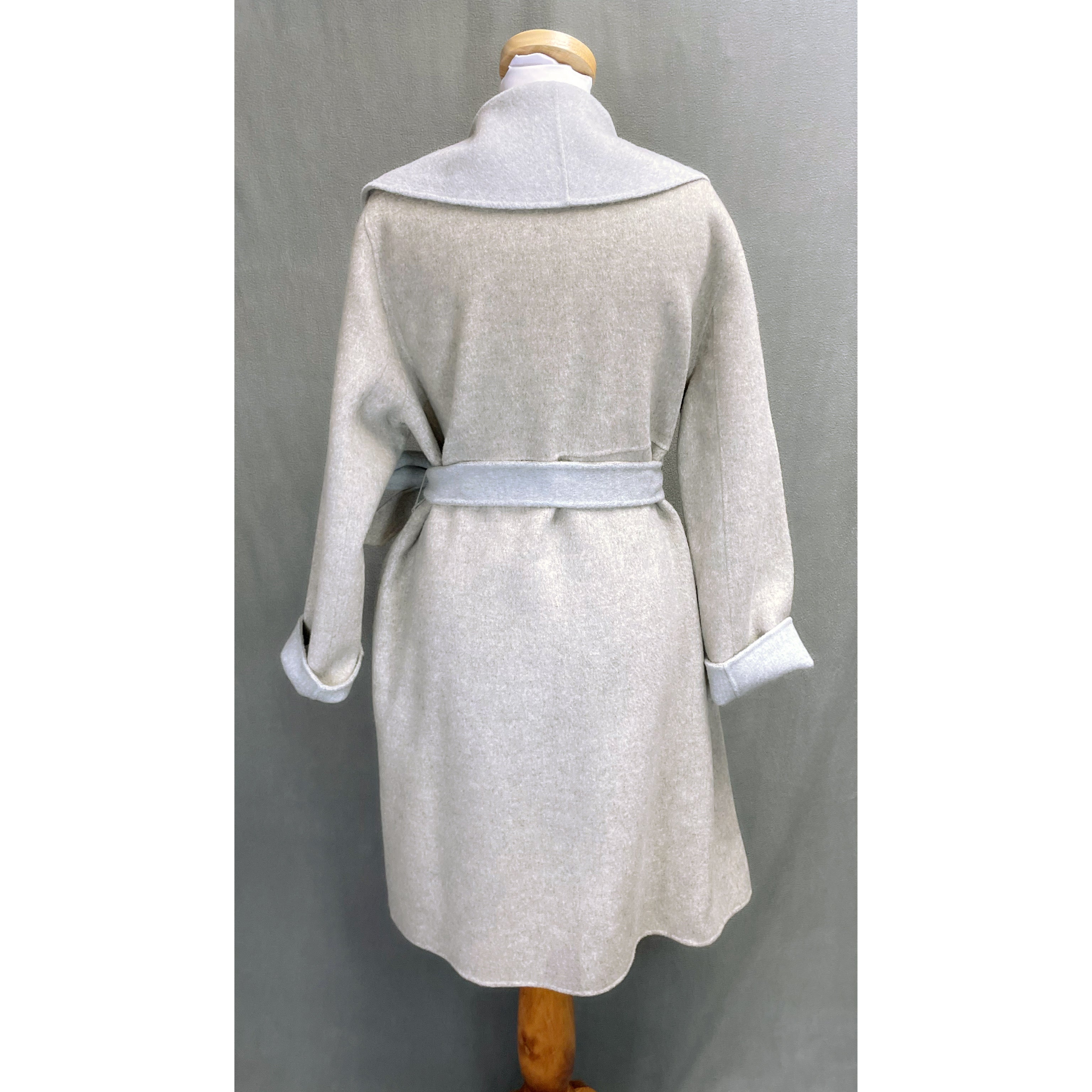 Eileen Fisher gray wool blend coat, size L