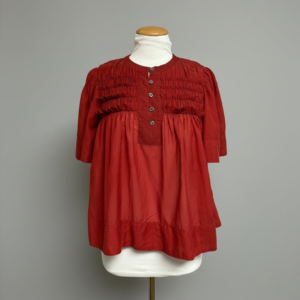 Sea New York brick red Nomi blouse, size S