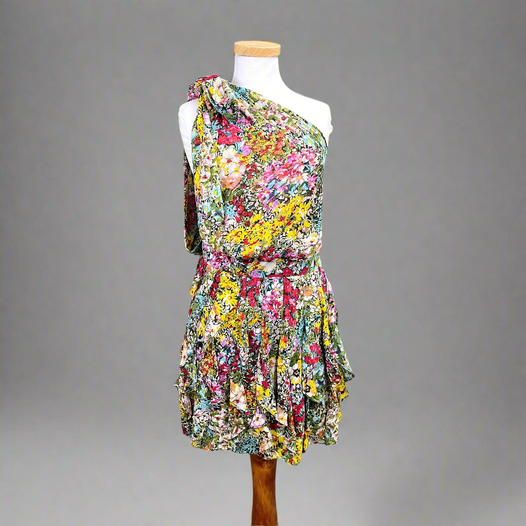MM Couture black floral dress, size M