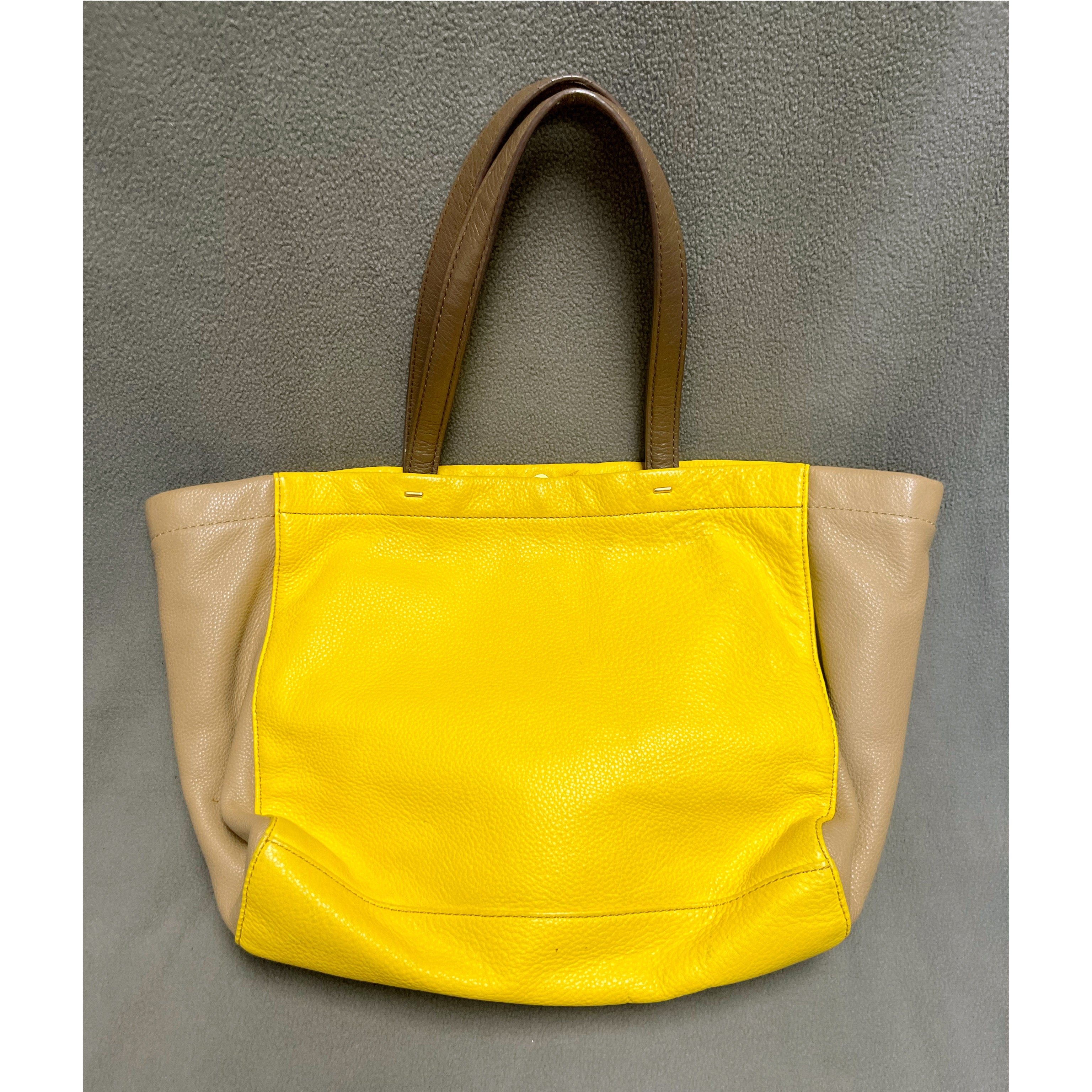 Marc Jacobs tan and yellow leather tote