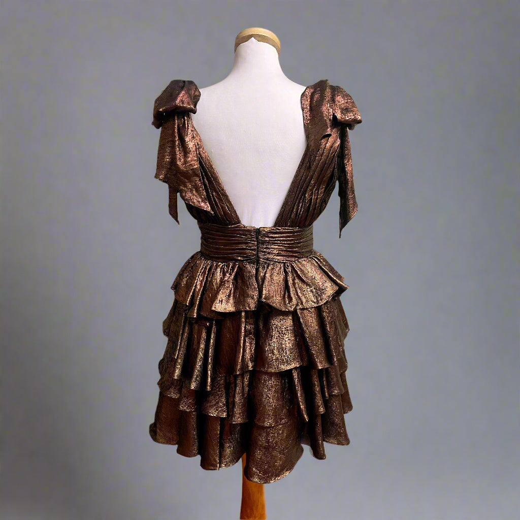 Ed Young bronze shimmer dress, size L