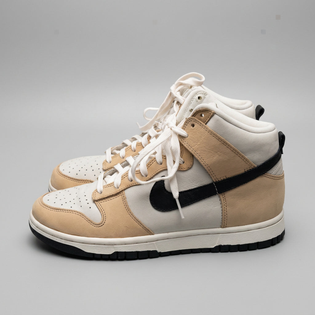 Nike cream and black Sesame Obsidian High Dunk sneakers, size 8.5, NEW WITHOUT TAGS!