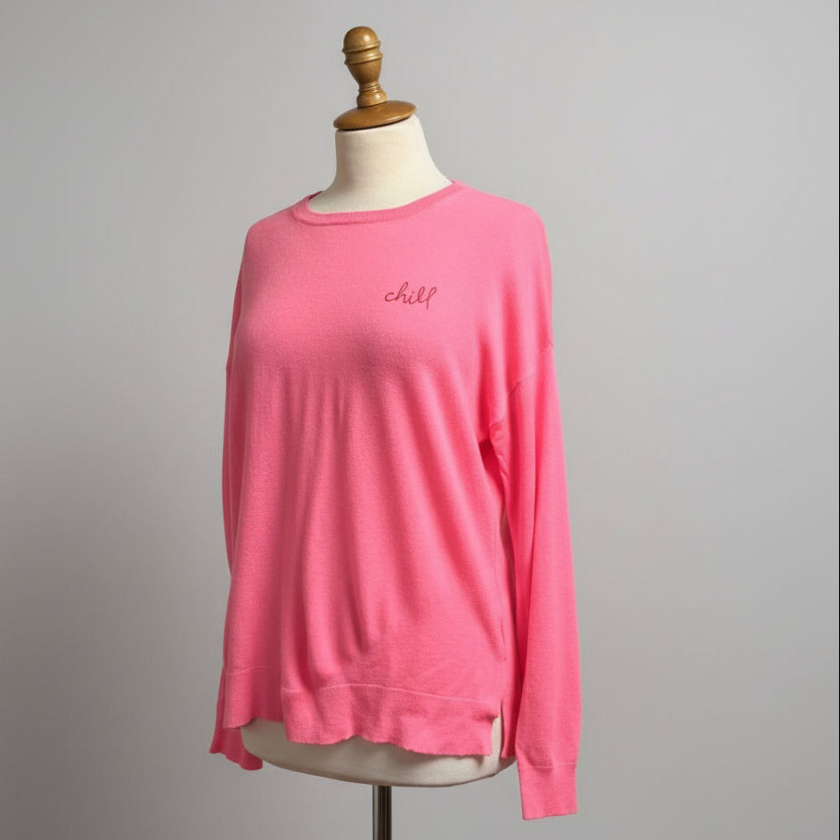 Sundry pink "chill" sweater, size S