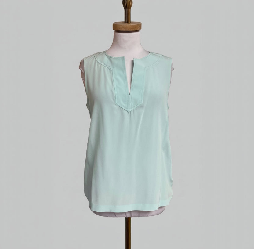 Kate Spade aqua silk Gemma blouse, size M, NEW WITH TAGS!