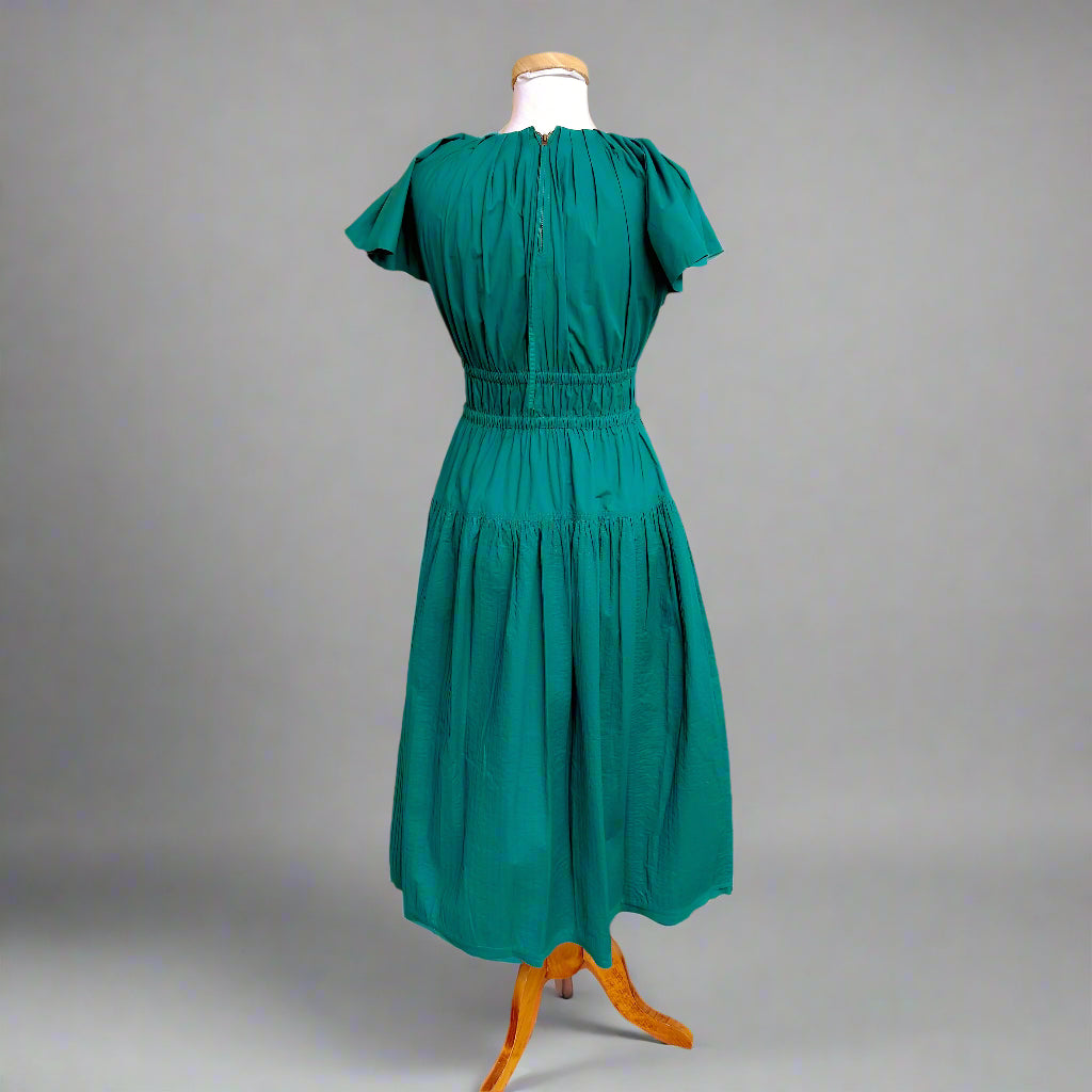 Ulla Johnson teal Darlene dress, size XS