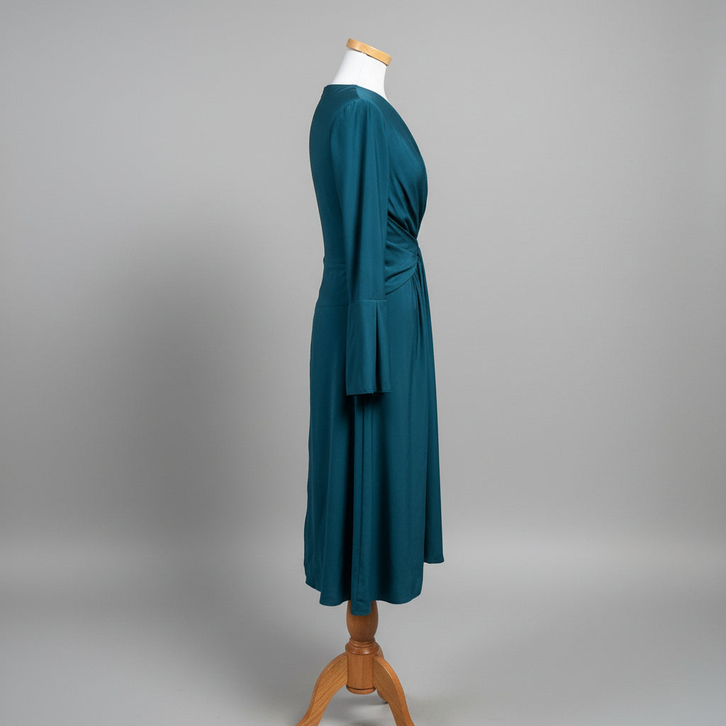 Tome teal satin dress, size 2