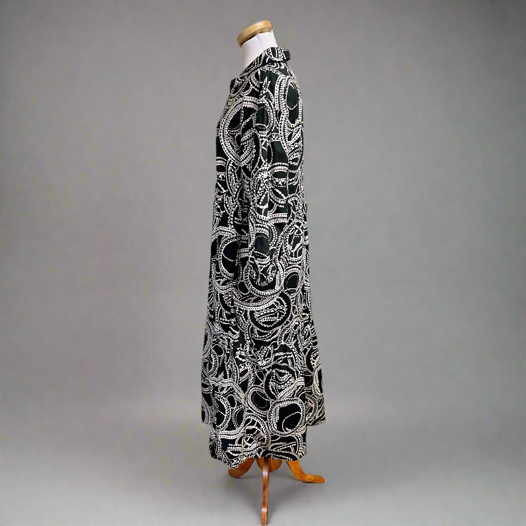 Anthropologie black and cream dress, size S