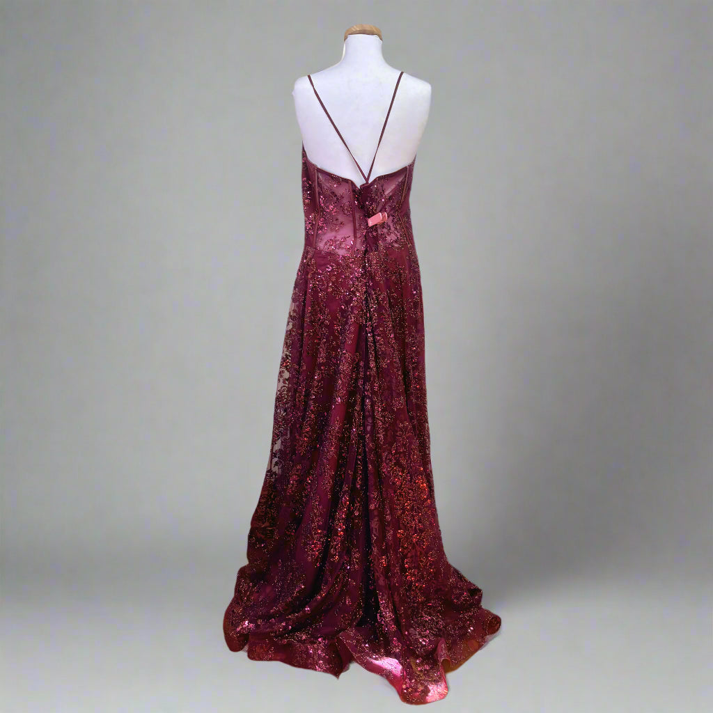 Camille la Vie burgundy dress, size 20