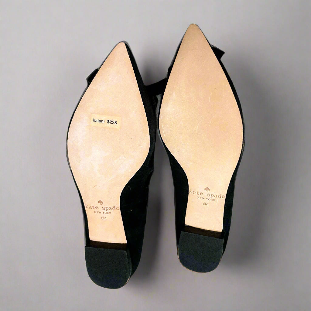 Kate Spade black Kalani flats, size 6, BRAND NEW!