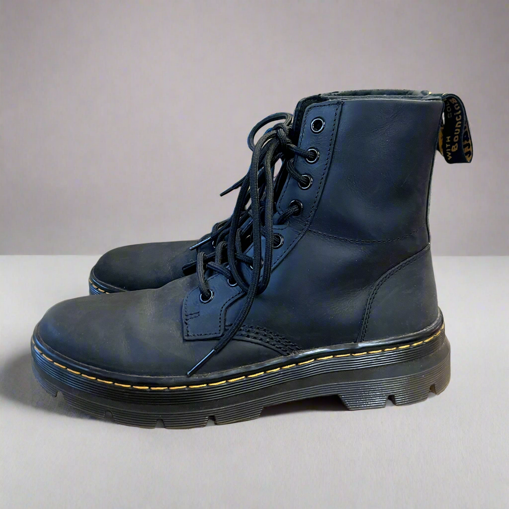 Doc Martens black Combs boots, size 8, LIKE NEW!