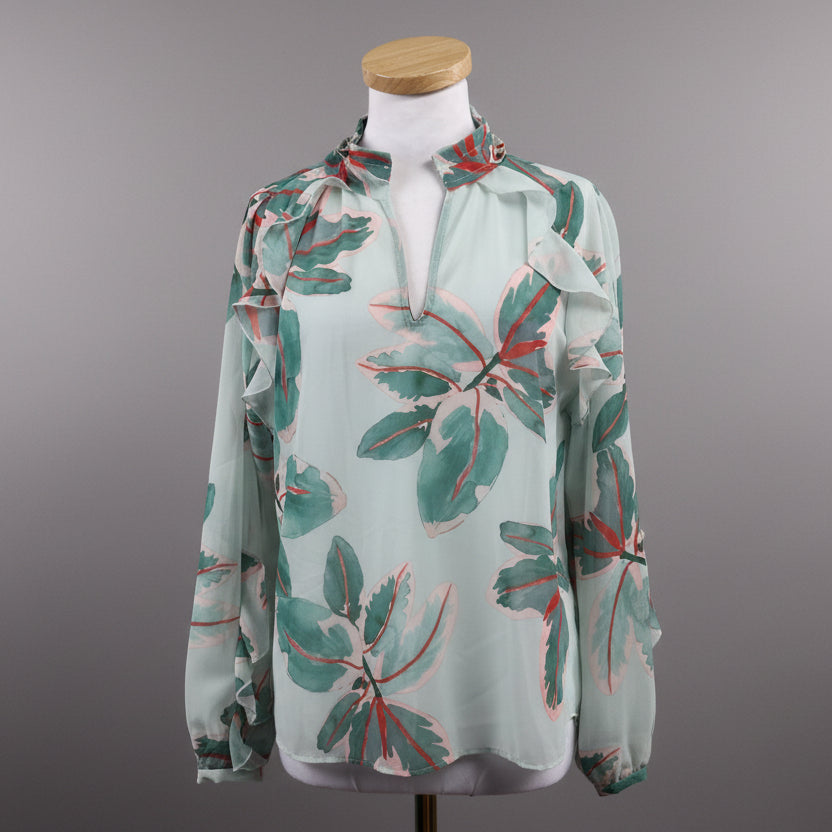 Hutch mint floral blouse, size S