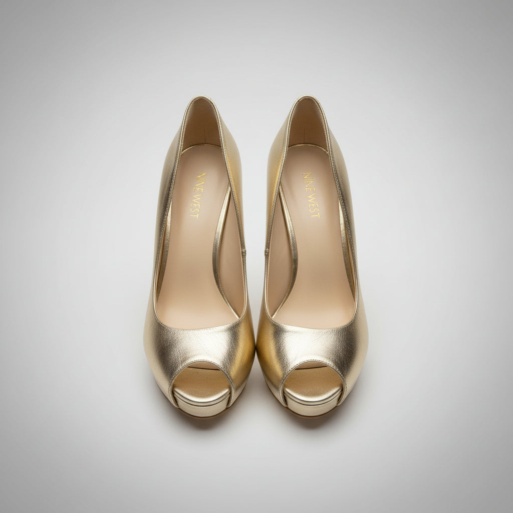 Nine West gold Camya shoes, size 6.5, NEW IN BOX!