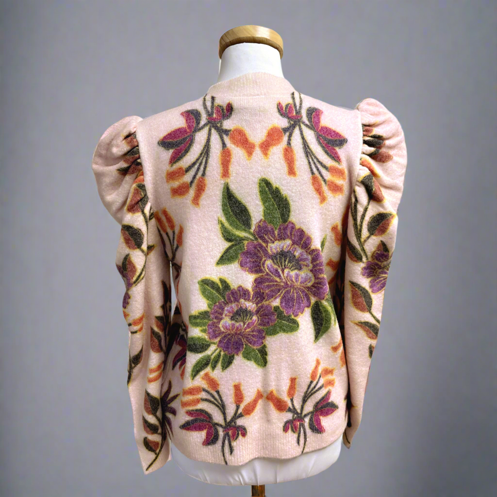 FARM Rio lavender Winter Garden sweater, size M