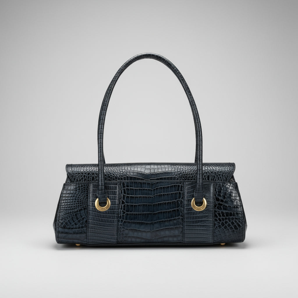 Brahmin blue Dayan satchel