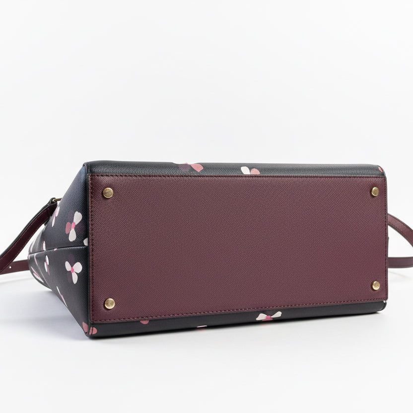 Kate Spade black and burgundy Cameron Dusk Buds bag, LIKE NEW!