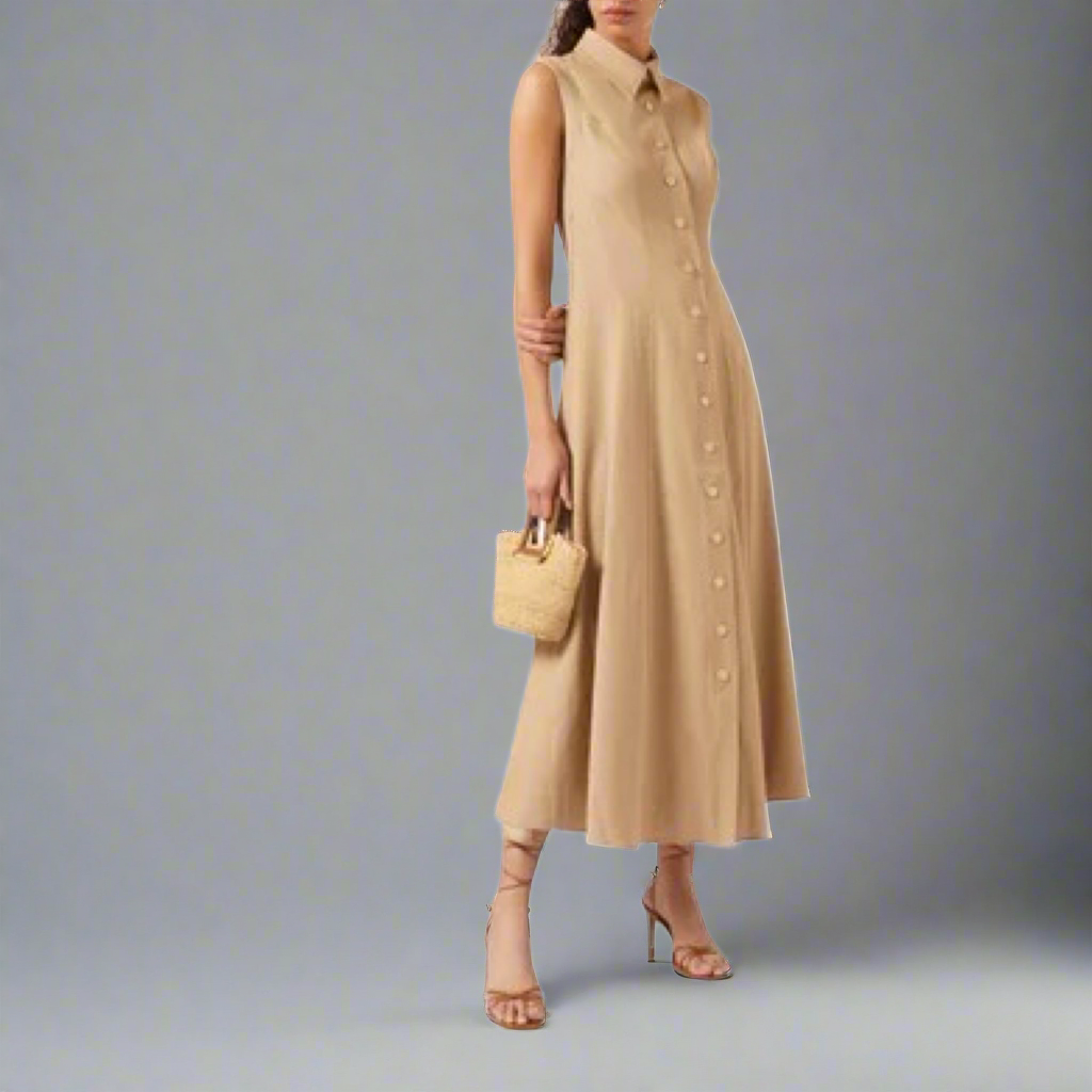 Curaae tan Gabrielle dress, size M