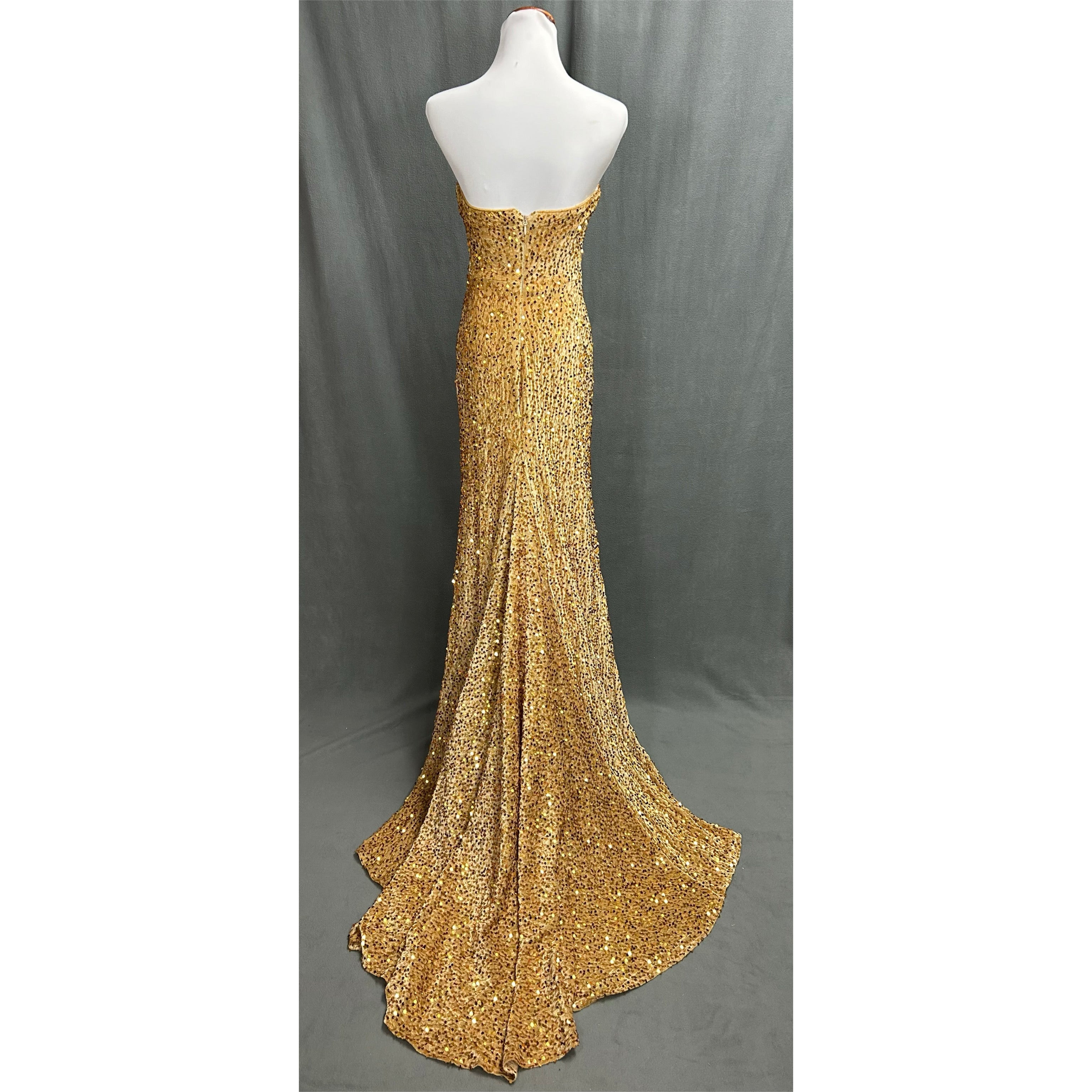 Yulure gold dress, size 4