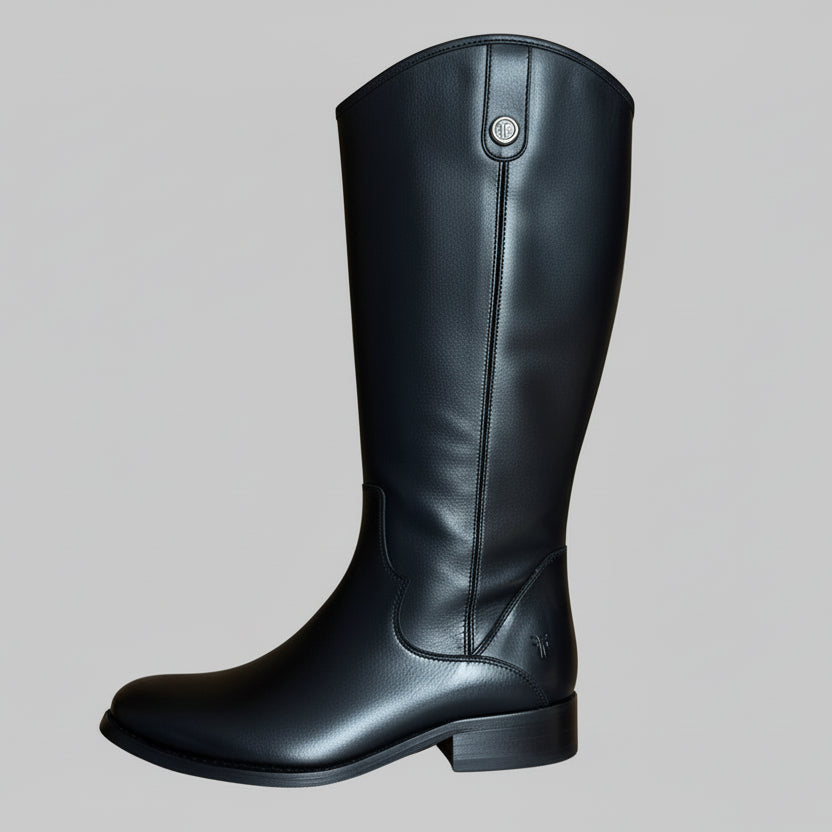 Frye black leather Marissa Medallion boots, size 7, NEW IN BOX!