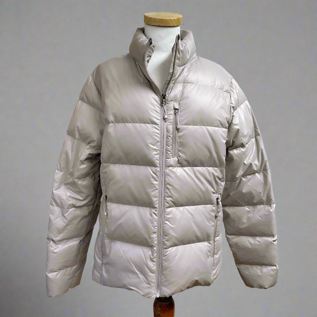 Eddie Bauer lavender Cirrus Lite puffer coat, size L