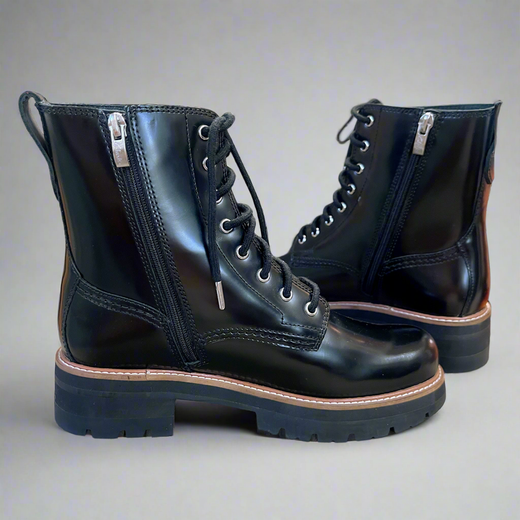 Clarks black Orianna combat boot, size 8.5, BRAND NEW!