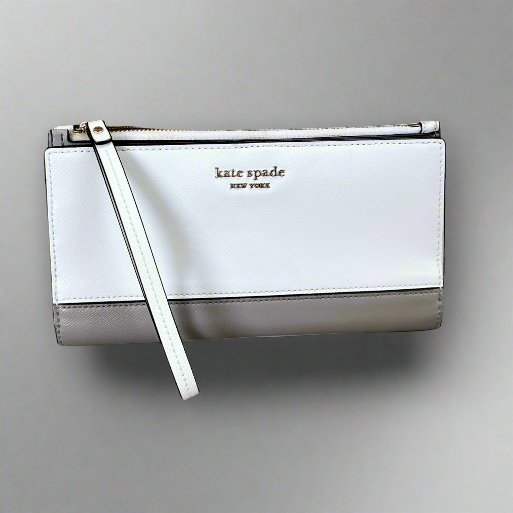 Kate Spade bone and gray wallet