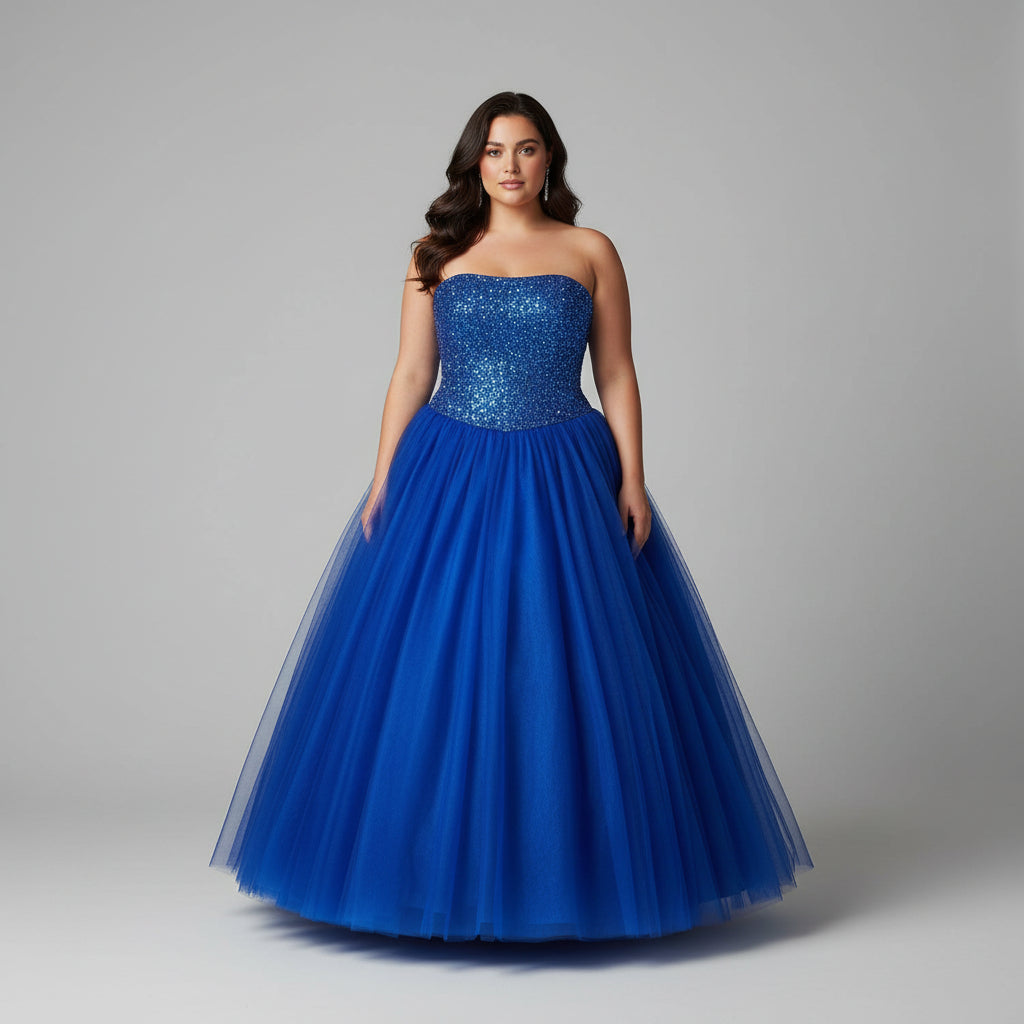 Tiffany cobalt blue ballgown, size 14