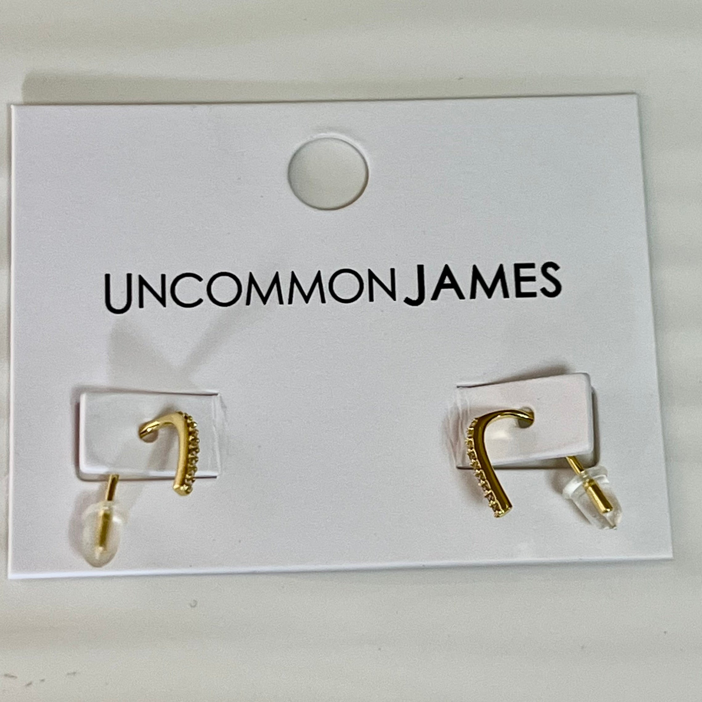 Uncommon James gold and cz pave earrings, BRAND NEW!