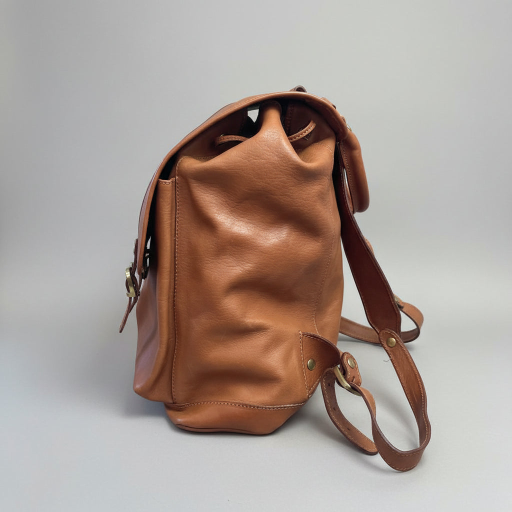 I Medici brown leather backpack