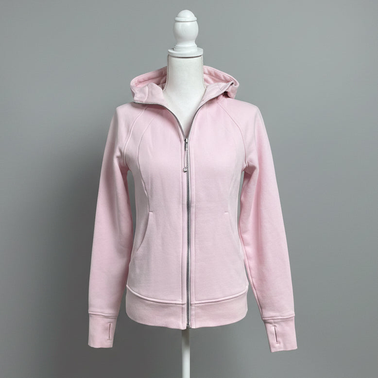 Lululemon pale pink Scuba hoodie, size 6