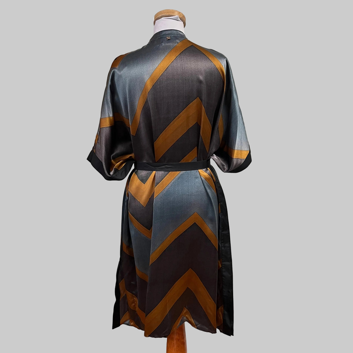 Billy Reid brown painted silk dress, size S/M