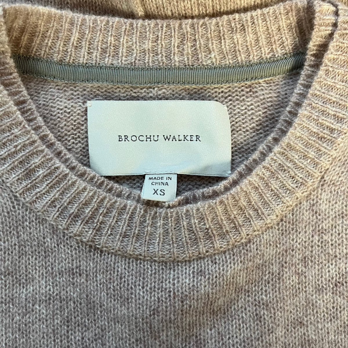 Brochu Walker blush wool and cashmere sweater, size XS